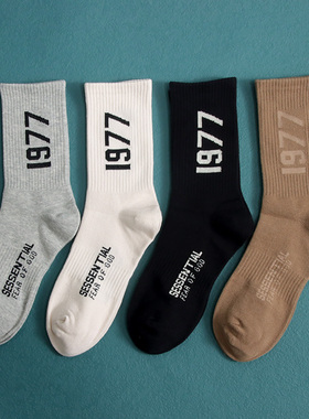 FOG FEAR OF GOD ESSENTIALS 1977数字袜子男女纯棉ins潮街头情侣
