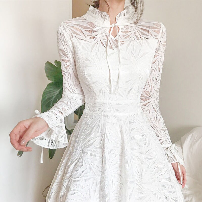 甜美仙女气质白色显瘦蕾丝连衣裙2020秋装新款长袖仙气年会礼服裙|msdalam kategori Butik wanita / wanita, pakaian - dari Buy2taobao.com untuk memberikan perkhidmatan ejen Taobao profesional membeli