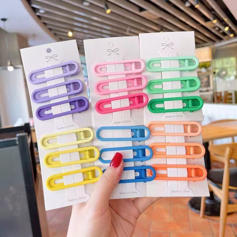 糖果色发夹女韩国ins风侧边夹