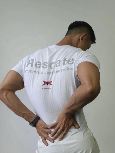 【卡秋山】速干反光消防救援训练T恤修身弹力收袖口运动健身短袖