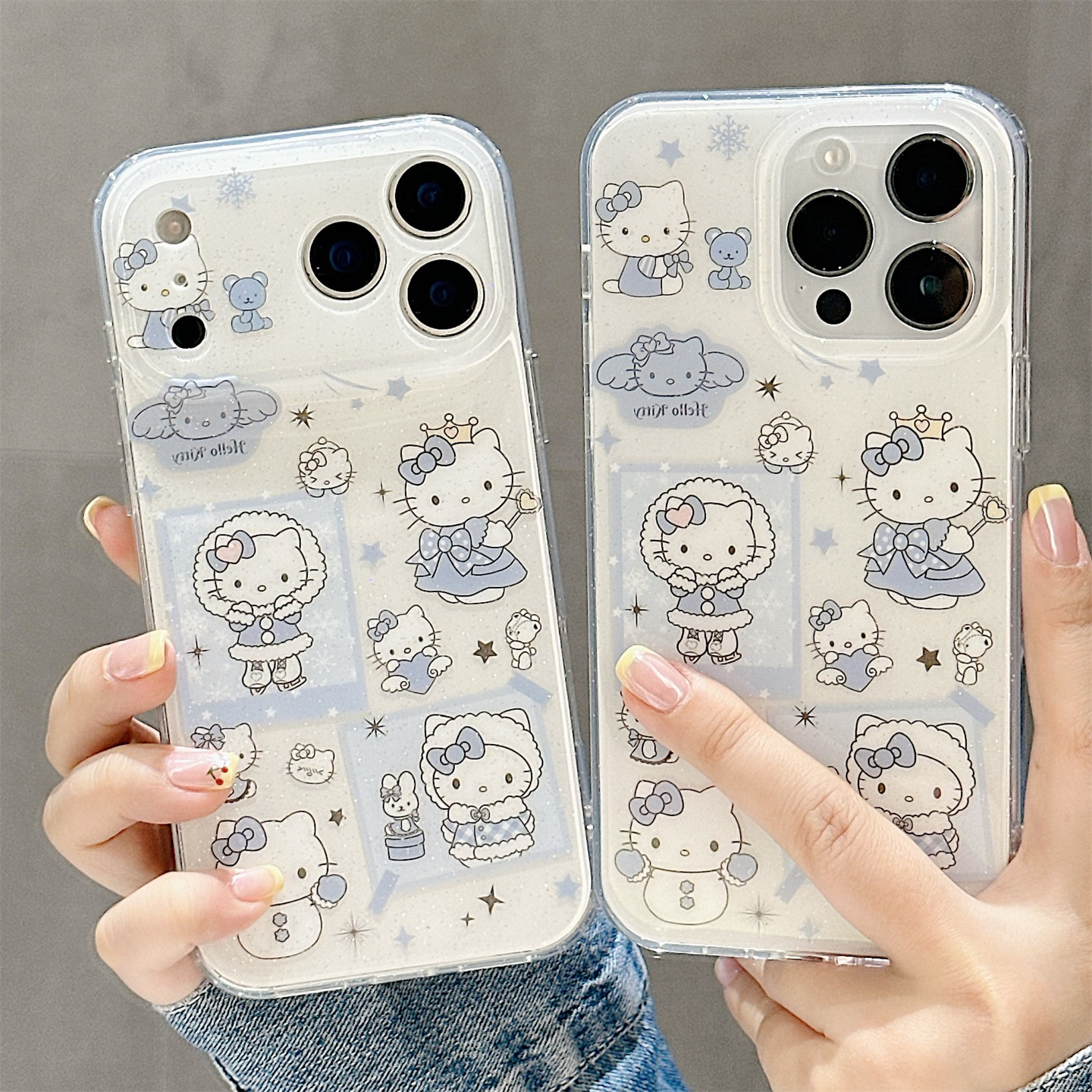 米白色可爱卡通魔法Kt猫咪适用iPhone17苹果16Promax手机壳13双层15女16Promax防摔Max保护套17Promax潮14Pro