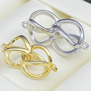 源头工厂珍珠项链扣子手拉手连接扣diy手链连接扣毛衣链装饰扣新