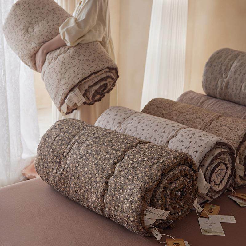 田园小碎花复古全棉双层纱大豆被芯可水洗春秋单双人温暖柔软舒适,标准件/零部件/工业耗材,其他五金件,淘宝优惠券,粉丝福利购,淘宝优惠卷