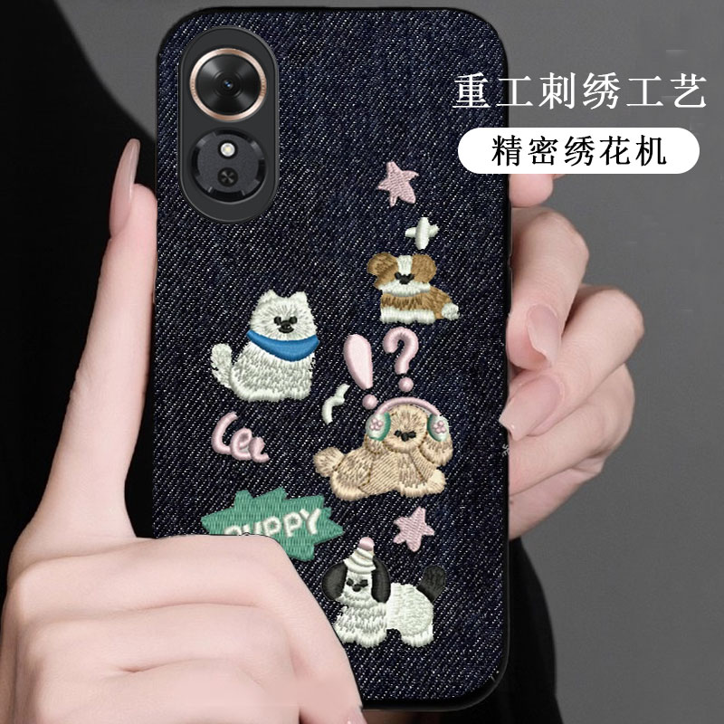 牛仔布艺刺绣，不掉色，不脱丝