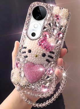 高端满钻镶钻适用vivoS19手机壳女款X200mini透明S17/2025年X100S保护套Y300外壳Y200新品S7e小众X200卡通
