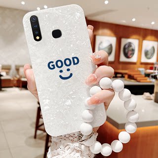 GOOD笑脸白色手链仙贝适用vivoz5x手机壳新款z5硅胶z5i全包防摔z6外壳vovoz女款网红t1x保护套y76s小众高级感