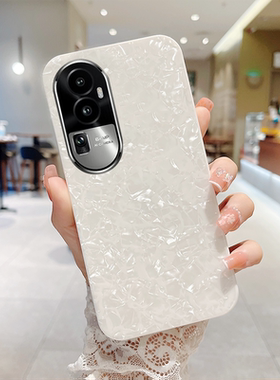 简约仙贝适用苹果12/13promax/14女opporeno10手机壳9Pro+新款Reno 9/2夏3/5/6/7/8高级感a58/a1全包4se防摔Z