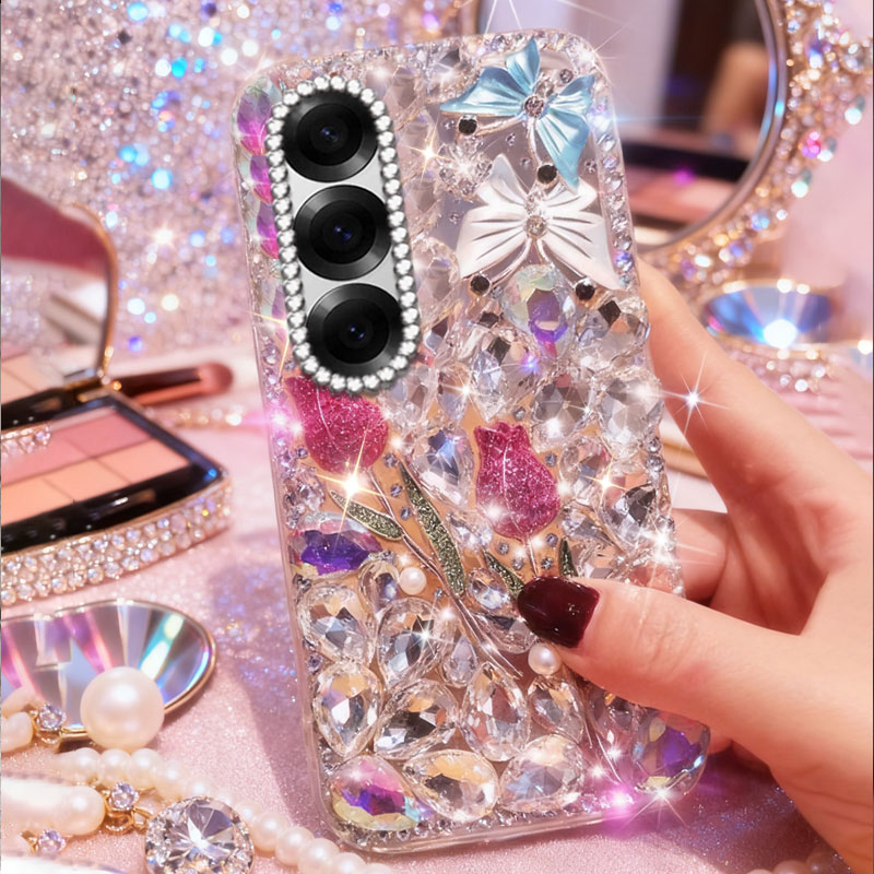 高端奢华镶钻手机壳，不掉钻，不发黄