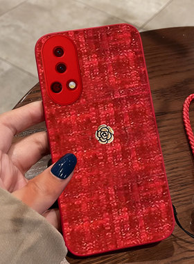 红色本命年布艺小香风适用华为nova13手机壳秋冬11SE防摔12喜庆11保护套12S冬天NOVA6SE/2026年13pro名媛15