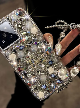 满钻奢华高级水钻适用小米14手机壳全包Civi外壳15网红Note14Pro+女款MIX4新品13防摔8高级感11 小众13+