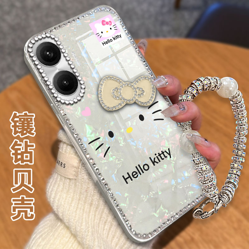 水钻镶钻贝壳纹适用Redmi红米Turbo4Pro手机壳女款15ultra网红14外壳13+保护套12/2025年K80全包4新款k40