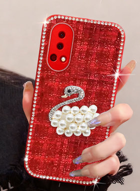 红色过年新年款适用华为nova13手机壳外壳14新品12女款P70Art网红12针织15布艺15高端12S喜庆6 5G春节13pro