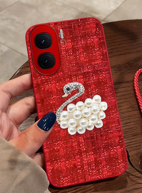 红色本命年布艺小香风适用iqooneo11手机壳名媛5活力版喜庆7本命年z10保护套Z7i秋冬8se结婚6SE防摔8/2026年7