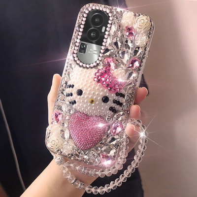 高端满钻镶钻适用OPPOReno10手机壳透明Z小众5 5G卡通9新品4SE 防摔6 女款RENO6PRO保护套/2025年7se硬壳10