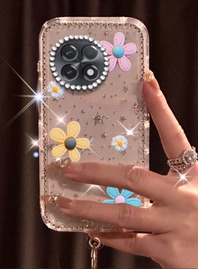 春天闪钻巨好看适用oneplus1+一加15手机壳全包Ace防摔ace5Pro女款10T新款turbo6v小清新8Pro透明9R保护套13T