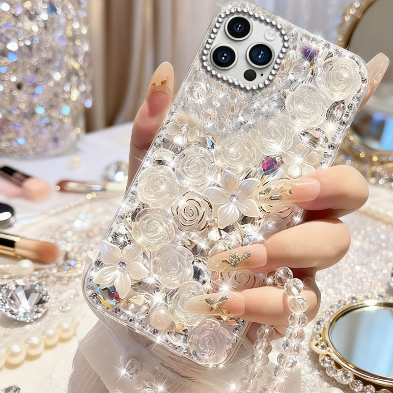 马年新款镶钻小清新适用苹果iPhone16promax手机壳女款14Plus满钻11Pro新品12外壳15Pro防摔6s本命年15水钻17