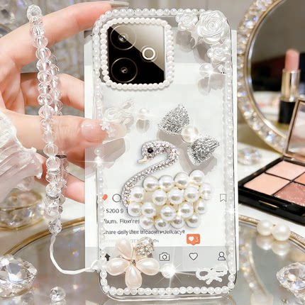 马年高级镶钻适用realme真我GT7手机壳女款Q5防摔V11S新款V50新年V13保护套GT2网红Q3/2026年11+新品GT5全包