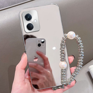 高级镜面补妆镜适用OPPOK11手机壳/2025年Reno7保护套A2m防摔A1 外壳K12x带镜子7se全包7网红A93新款K9小众