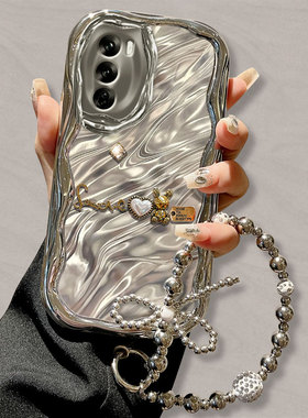 电镀奢华高端水波纹适用OPPOReno12/11/10手机壳2024新款9Pro十+高级感reon系列3/4/5/6/7/8女款0pp0/opp/a2x