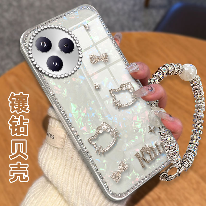 水钻镶钻贝壳纹适用小米Civi5Pro手机壳外壳k60新款12/2025年Turbo4防摔12s全包k60至尊版高级感11T保护套13R