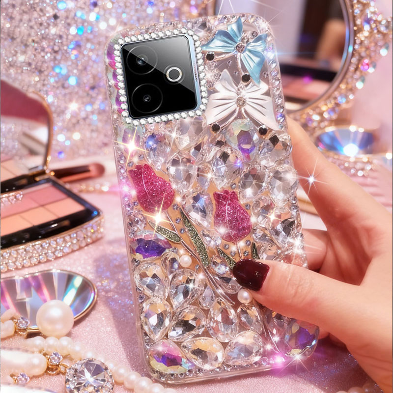 高端奢华镶钻手机壳，不掉钻，不发黄