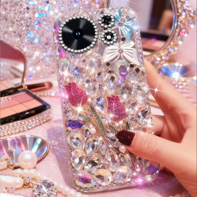 高端奢华镶钻手机壳，不掉钻，不发黄