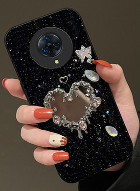 高级名媛细闪带镜子适用vivoNEX3手机壳防摔Z3外壳S30mini网红S30保护套Z1/2026年S20女款Y200T秋冬T1x小众X7