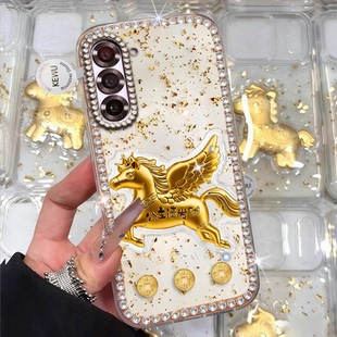 2026马年发财适用三星zfold7手机壳情侣ZFlip2新品 W25高级感ZFlip7春节W22防摔ZFlip3外壳ZFold3全包ZFold2