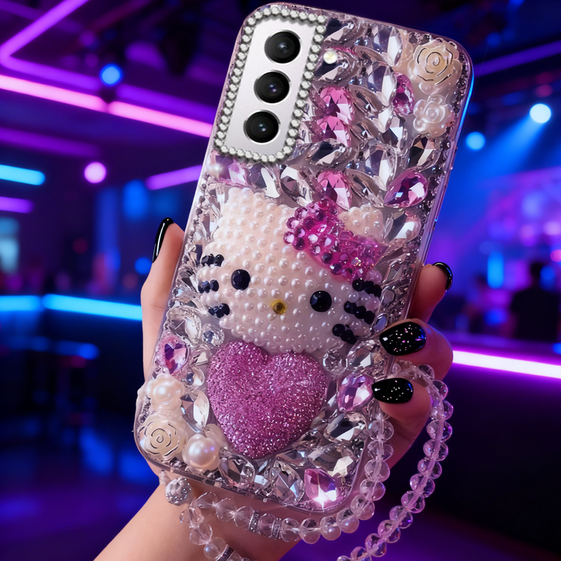 高端奢华镶钻手机壳，不掉钻，不发黄