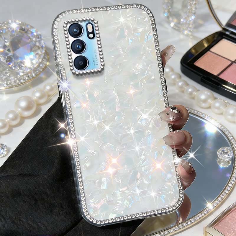 高级镶钻七彩贝壳适用redmi红米Note15R手机壳/2026年11T外壳15S镶钻14+保护套8全包12新品12+硅胶15新款