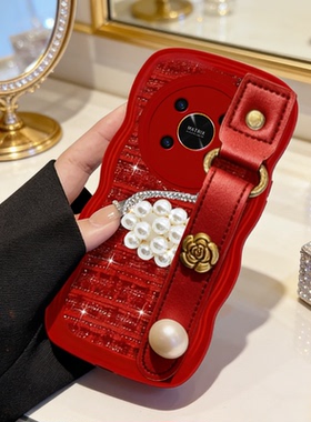 名媛布艺毛绒小香风适用荣耀X30手机壳女款30青春版新款Z 5G红色6T春节50Plus过年X40GT结婚V20/2026年4TPro