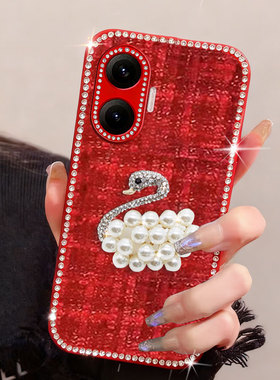 红色过年新年款适用Redmi红米Turbo4Pro手机壳新品K30小香风K30保护套K70喜庆K80镶钻K90max女款Turbo3春节