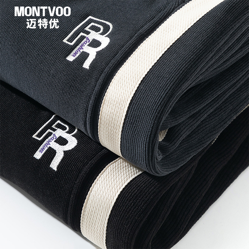 加绒加厚美式潮牌直筒裤