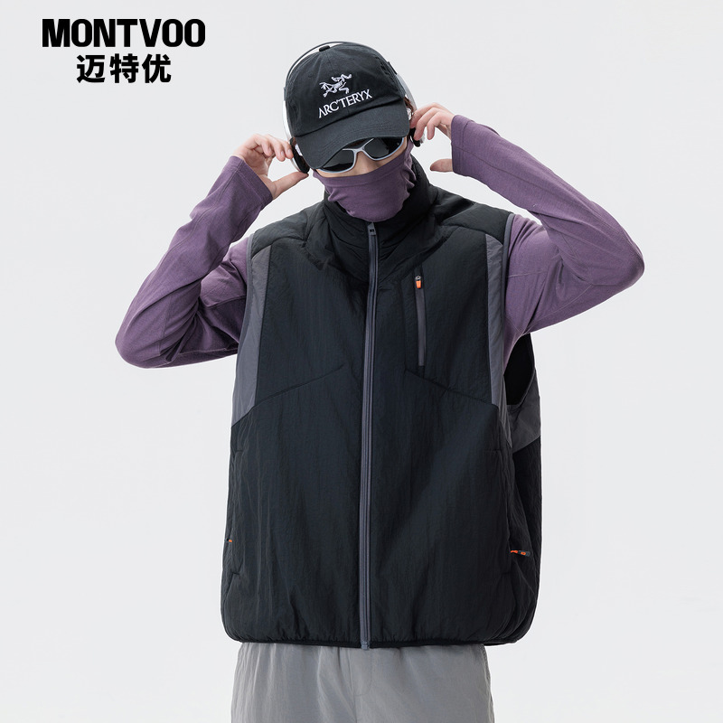 【百搭潮流】机能立领棉服马甲