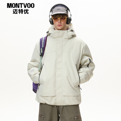 冲锋衣棉衣男士加棉加厚保暖棉服