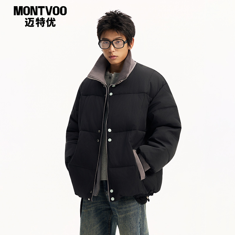 【假两件穿搭】设计感潮牌棉服