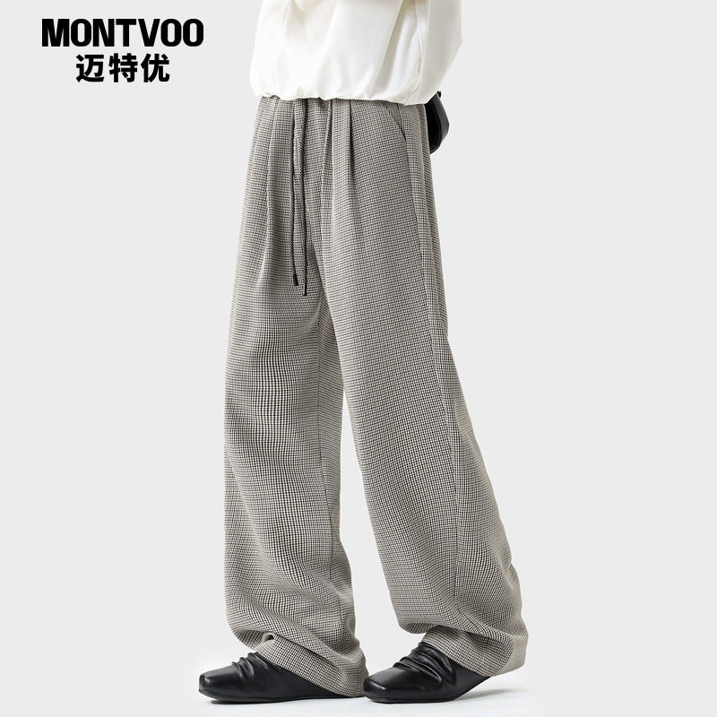 迈特优美式重磅弯刀休闲裤男士春秋季新款阔腿运动卫裤宽松长裤子,男装,休闲裤,淘宝优惠券,粉丝福利购,淘宝优惠卷