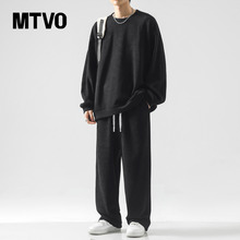 MTVO迈特优灯芯绒卫衣套装男2025秋季圆领潮牌运动休闲穿搭一整套
