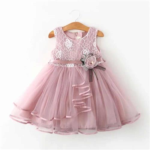 2019Summer girls Princess Dress sleeveless patchwork lace s