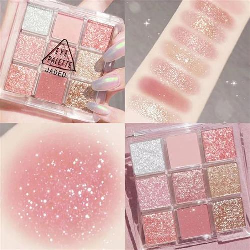 Snow Sequin 9-Color Eye Shadow Palette Glitter Snowflake Dia