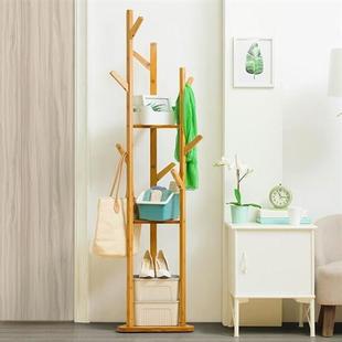 wooden clothes landing Simple hanger bedroom rack coat