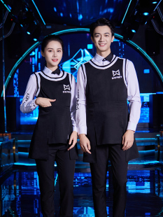 马甲女 酒店服务员工作服餐饮定制长袖 龙丽儿秋冬新款 酒吧夜场工装