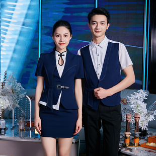 2023龙丽儿春夏ktv服务员少爷公主服务员工作服套装 学生制服短袖