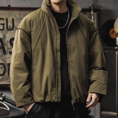 大码复古90白鸭绒保暖羽绒服男士