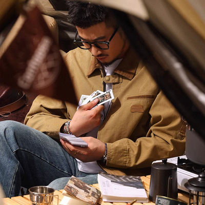 特大码300斤工装夹克男秋季宽松