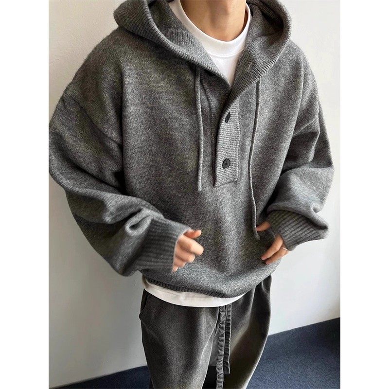 大码300斤美式复古连帽毛衣男秋冬款慵懒针织衫cleanfit卫衣外套,男装,针织衫/毛衣,淘宝优惠券,粉丝福利购,淘宝优惠卷