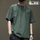 衫 大码 T恤男轻薄速干上衣男士 加肥加大宽松半袖 300斤夏季 冰丝短袖