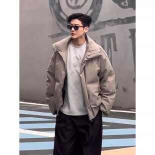 面包服 加厚高级感外套美式 特大码 300斤美拉德立领羽绒棉服男冬季