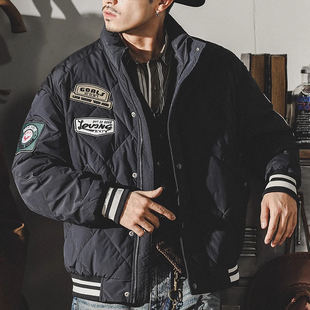 特大码300斤短款羽绒棉服男冬季美式经典复古加厚男士棒球服外套2