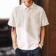 潮牌薄款 大码 夏季 男士 休闲通勤凉感体恤男 高端复古提花肌理Polo衫